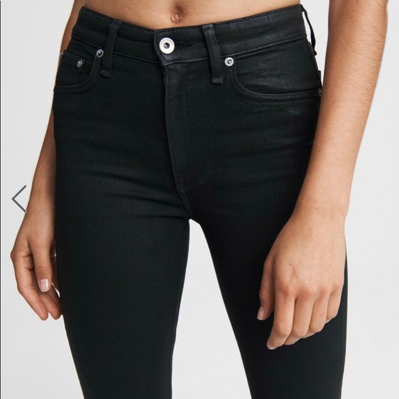 Rag & Bone Nina High Rise Coated Skinny Jeans - Picture 2 of 6